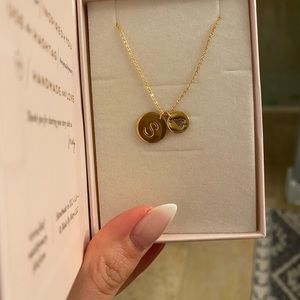 Made by Mary - S initial disc necklace